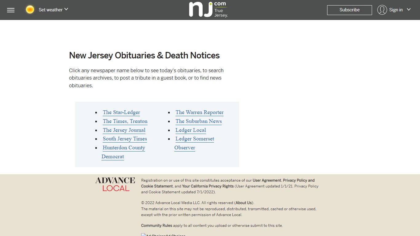 New Jersey Obituaries & Death Notices - NJ.com